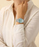TW2Y52700 Peanuts® x Q Timex® 36mm Stainless Steel Expansion Band Watch Alt Wrist Shot 1 Image