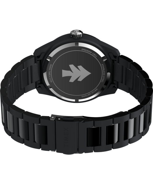 TW2Y53200 Huckberry x Timex 1979 Black Max 41mm Stainless Steel Bracelet Watch Caseback with Attachment Image