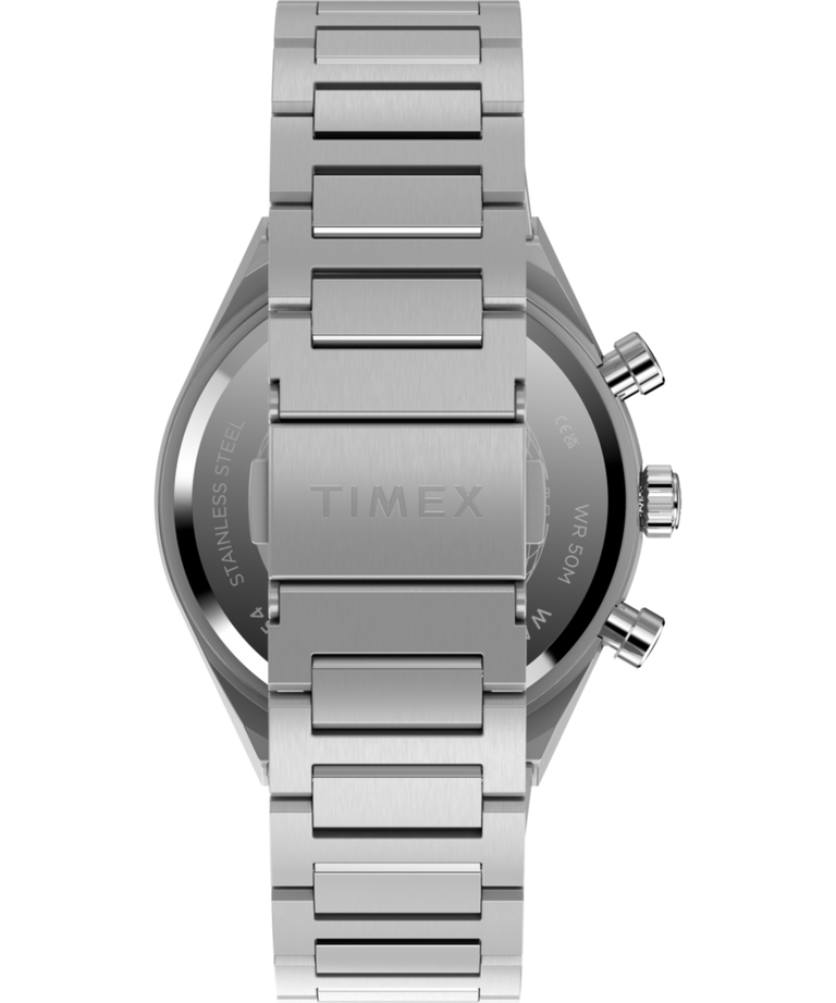TW2Y55800 Q Timex Continental Chronograph 40mm Stainless Steel Bracelet Watch Strap Image