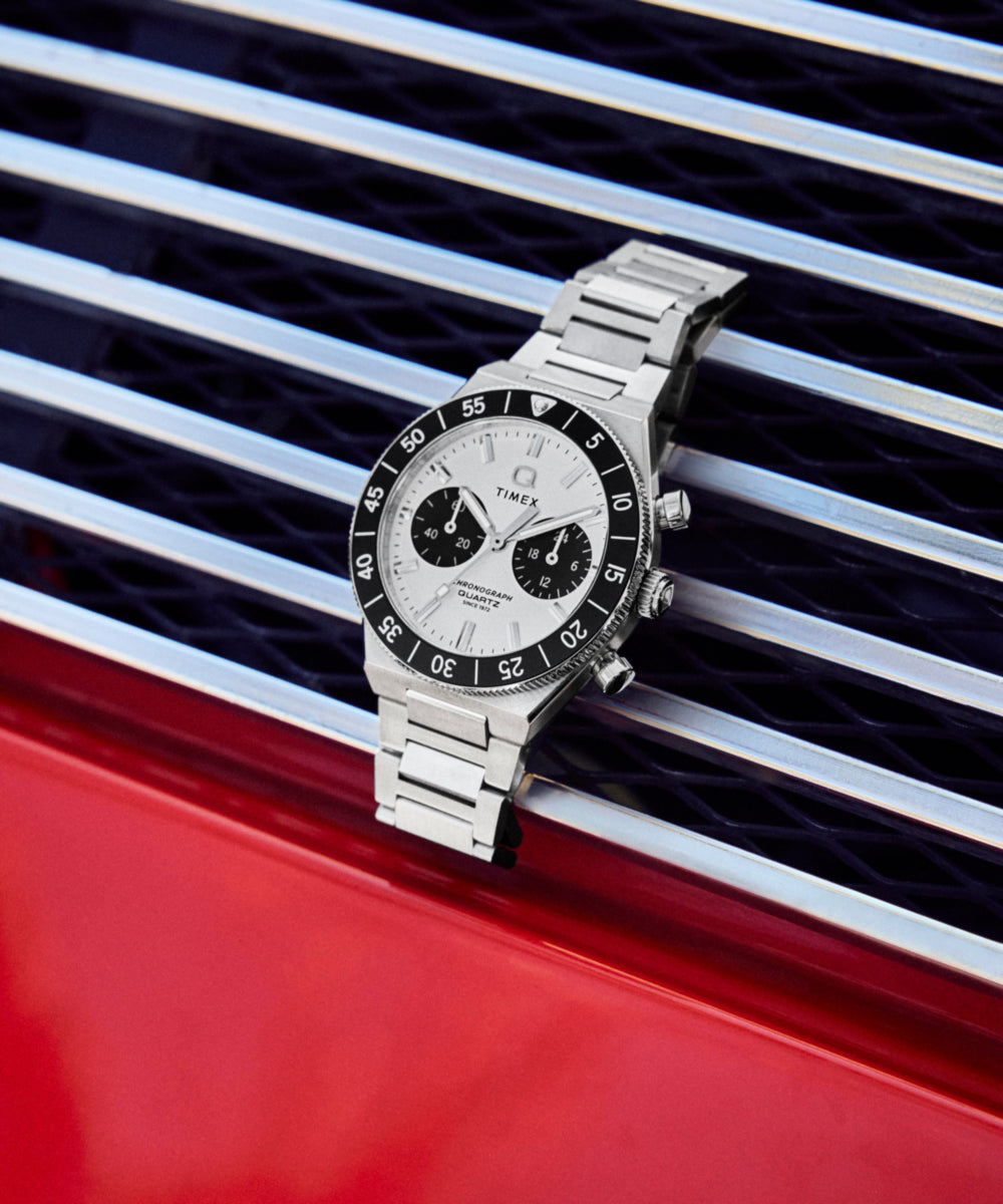 Q Timex Continental Chronograph 40mm Stainless Steel Bracelet