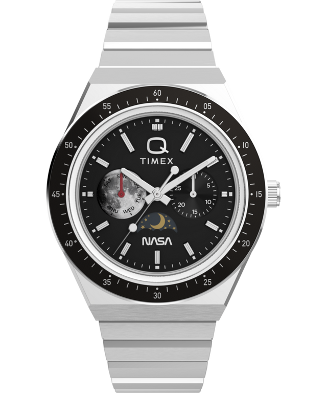 TW2Y56700 Q Timex NASA 40mm Stainless Steel Bracelet Watch Primary Image