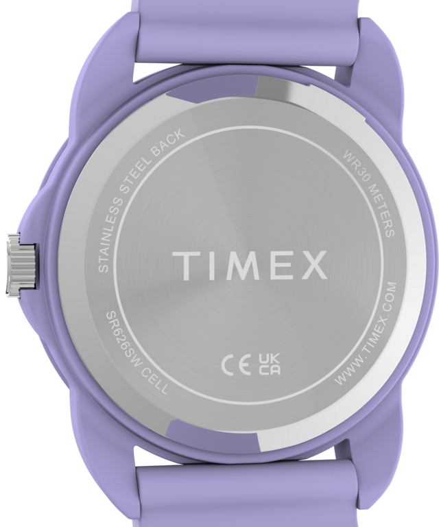 TW2Y59600 Timex Kids Time Teacher 30mm Silicone Strap Watch Caseback Image