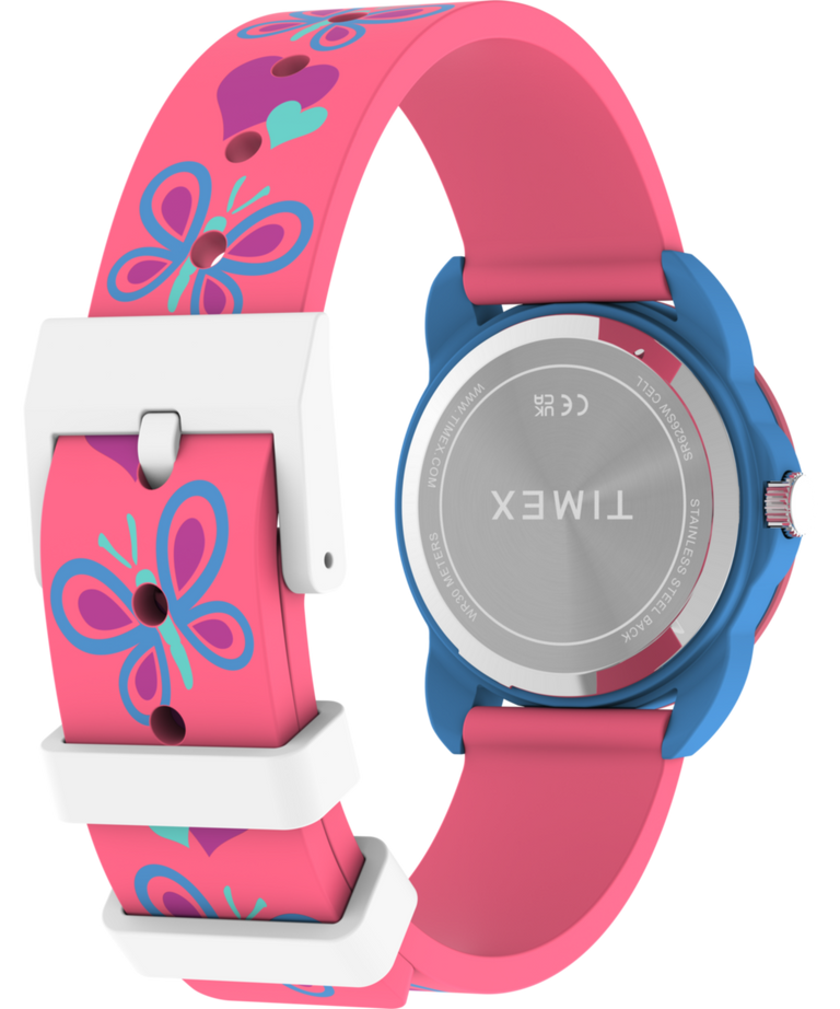 TW2Y59700 Timex Kids Time Teacher 30mm Silicone Strap Watch Caseback with Attachment Image
