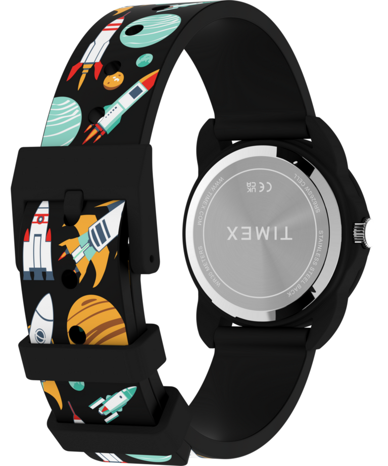 TW2Y59800 Timex Kids Time Teacher 30mm Silicone Strap Watch Caseback with Attachment Image