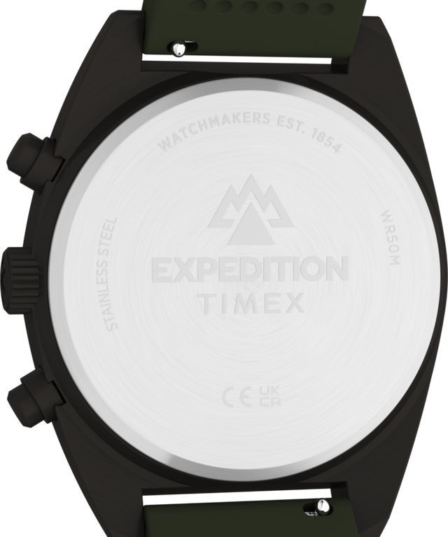 TW2Y61100 Expedition® Capstone Chronograph 41mm Silicone Strap Watch Caseback Image