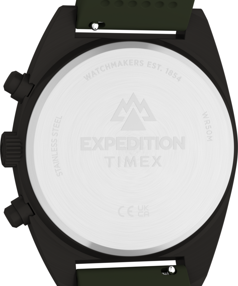 TW2Y61100 Expedition® Capstone Chronograph 41mm Silicone Strap Watch Caseback Image