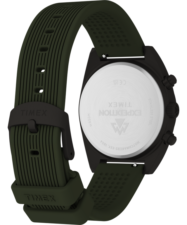 TW2Y61100 Expedition® Capstone Chronograph 41mm Silicone Strap Watch Caseback with Attachment Image