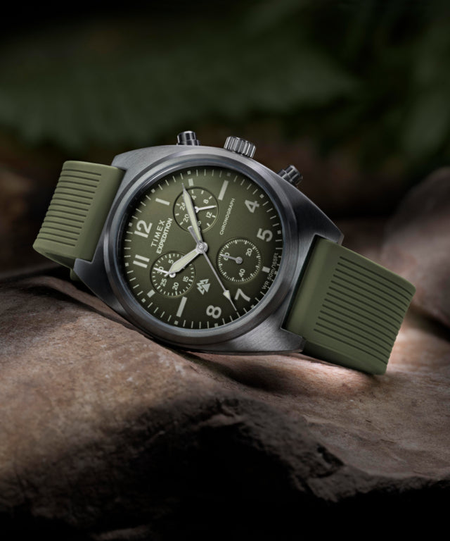 TW2Y61100 Expedition® Capstone Chronograph 41mm Silicone Strap Watch Campaign Key Silhouettes (Beauty shots) Image