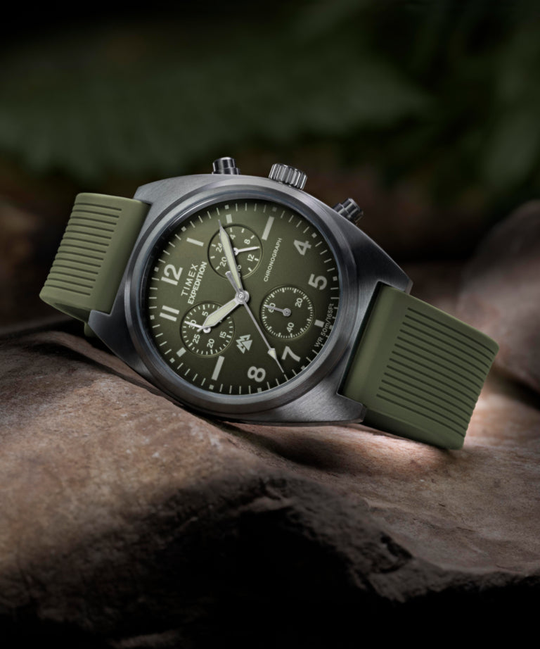 TW2Y61100 Expedition® Capstone Chronograph 41mm Silicone Strap Watch Campaign Key Silhouettes (Beauty shots) Image