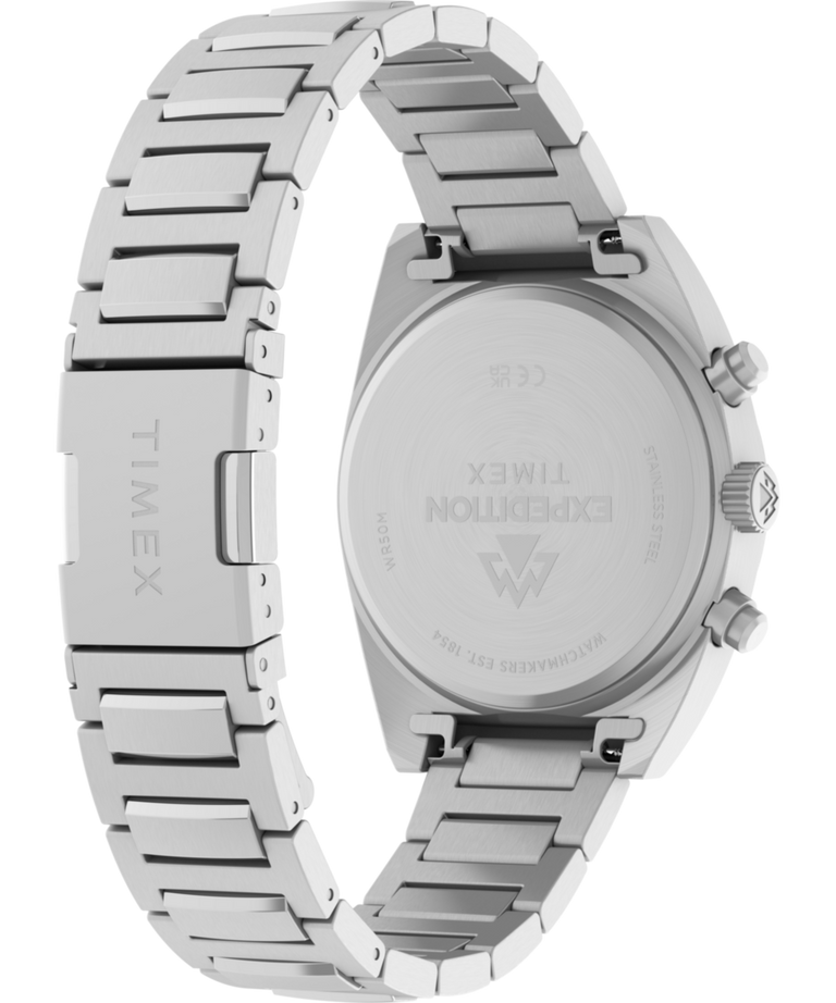 TW2Y61300 Expedition® Capstone Chronograph 41mm Stainless Steel Bracelet Watch  Caseback with Attachment Image