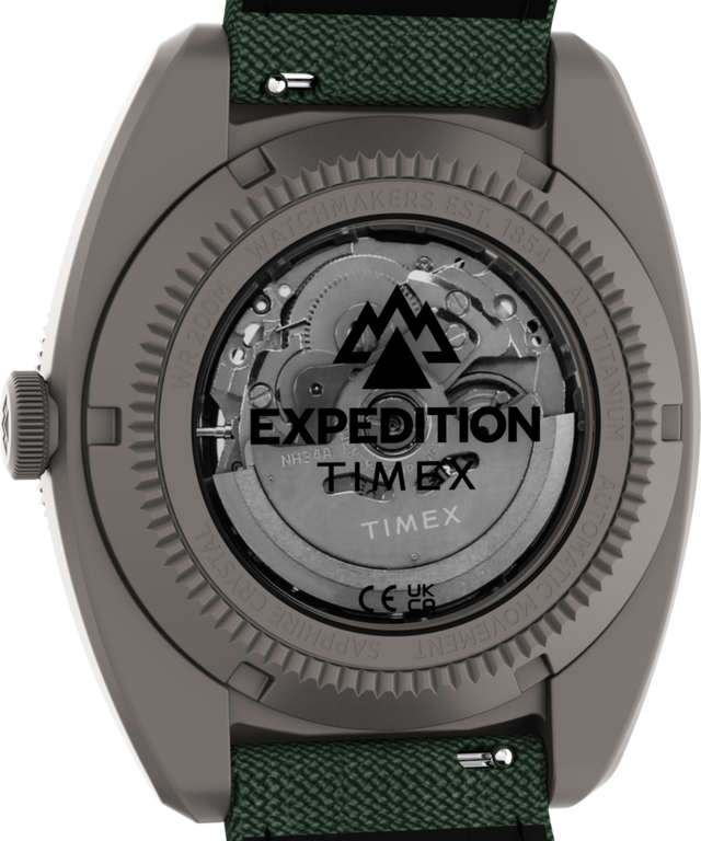 TW2Y63400 Expedition® Pioneer Titanium Automatic GMT 41mm Fabric Strap Watch Caseback Image