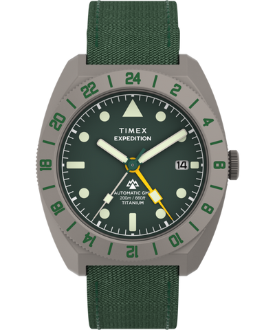 TW2Y63400 Expedition® Pioneer Titanium Automatic GMT 41mm Fabric Strap Watch Primary Image