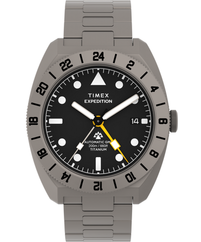 TW2Y63500 Expedition® Pioneer Titanium Automatic GMT 41mm Titanium Bracelet Watch Primary Image