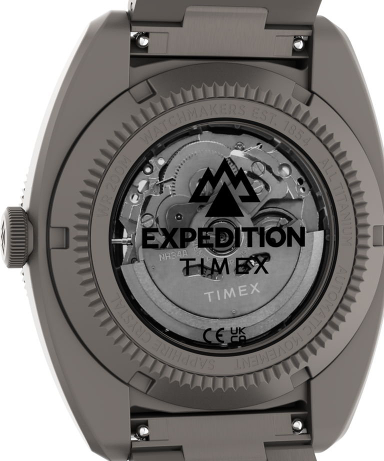 TW2Y63500 Expedition® Pioneer Titanium Automatic GMT 41mm Titanium Bracelet Watch Caseback Image