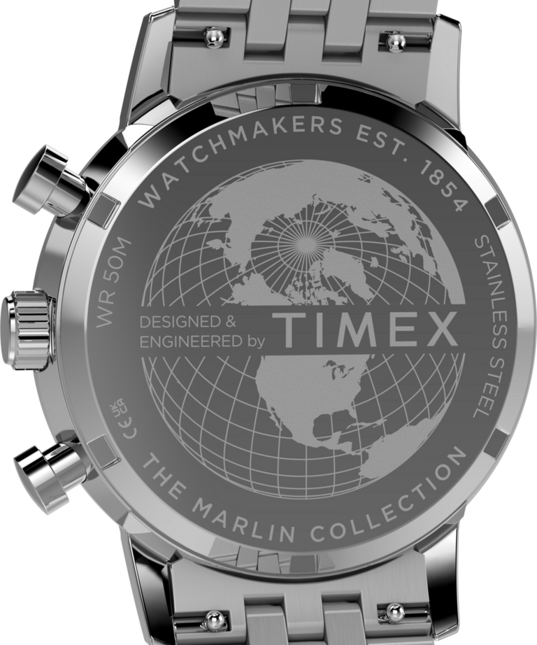 TW2Y66500 Marlin® Chronograph Tachymeter 40mm Stainless Steel Bracelet Watch  Caseback Image