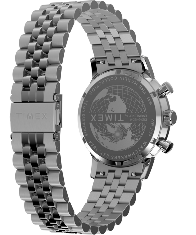 TW2Y66500 Marlin® Chronograph Tachymeter 40mm Stainless Steel Bracelet Watch  Caseback with Attachment Image