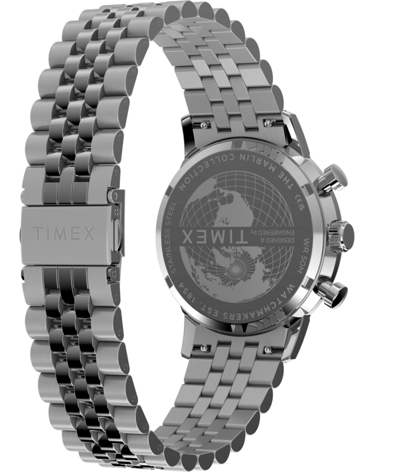 TW2Y66500 Marlin® Chronograph Tachymeter 40mm Stainless Steel Bracelet Watch  Caseback with Attachment Image