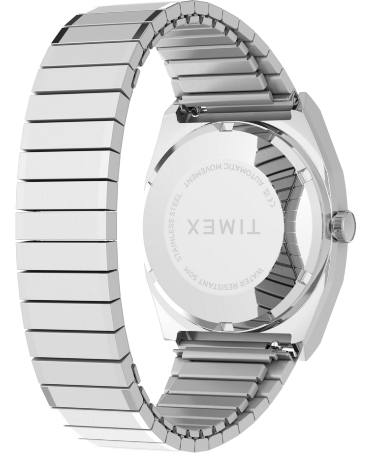 TW2Y66800 Timex® Automatic 1983 E Line 34mm Stainless Steel Expansion Band Watch Caseback with Attachment Image