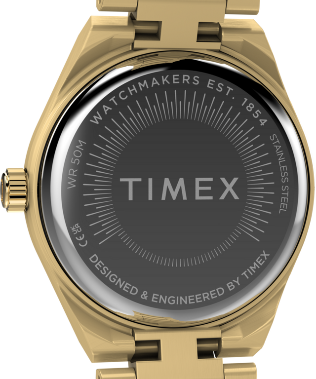 TW2Y68300 Q Timex® Continental Mini 24mm Stainless Steel Bracelet Watch Caseback Image