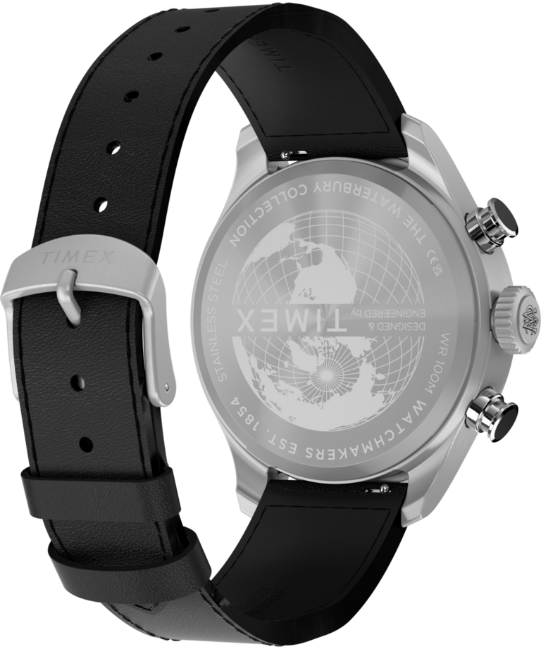 TW2Y70000 Waterbury Ace Fly-Back Chronograph 43mm Leather Strap Watch Caseback with Attachment Image