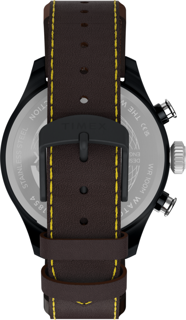 TW2Y70100 Waterbury Ace Fly-Back Chronograph 43mm Leather Strap Watch Strap Image