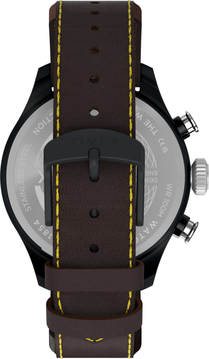 TW2Y70100 Waterbury Ace Fly-Back Chronograph 43mm Leather Strap Watch Strap Image