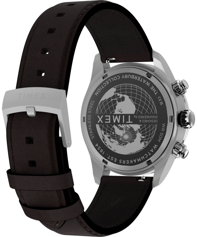 TW2Y70600 Waterbury Heritage Chronograph 39mm Leather Strap Watch  Caseback with Attachment Image