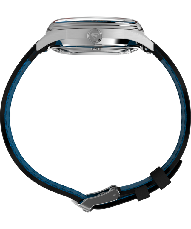 TW2Y71400 Superman x Timex Marlin® Jet Automatic 38mm Leather Strap Watch Profile Image