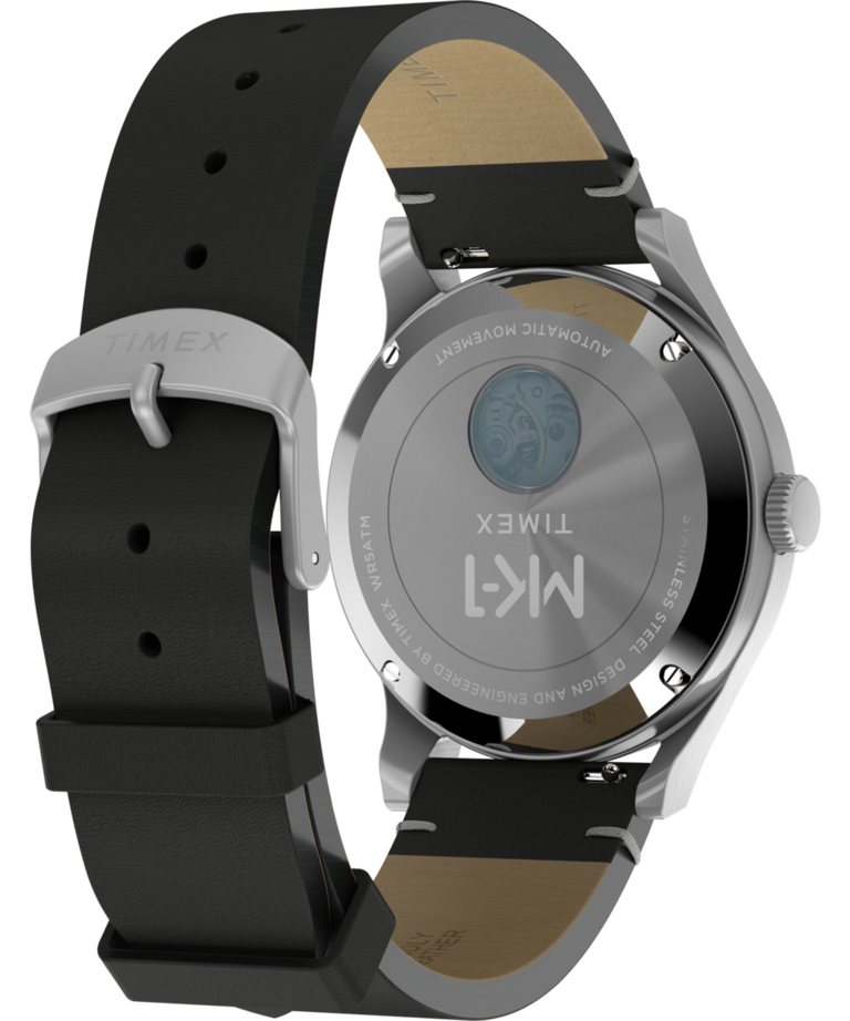 TW2Y71800 Timex MK1 Automatic 40mm Leather Strap Watch Caseback with Attachment Image
