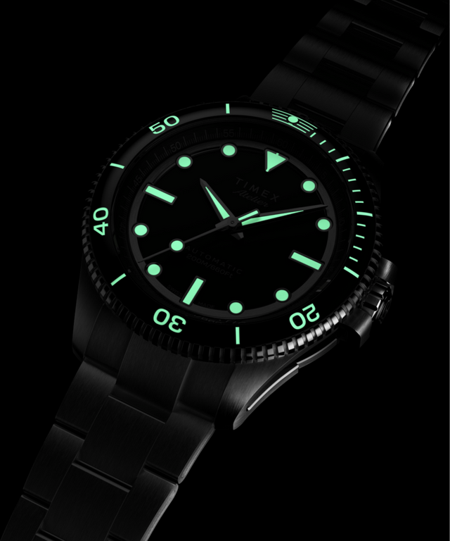 TW2Y72500 Timex Atelier Marine M1a 41mm Swiss Made Automatic Stainless Steel Bracelet Alternate Image 2