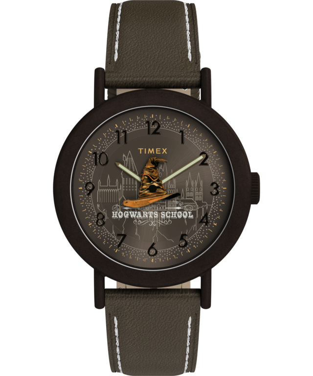 TW2Y77000 Harry Potter x Timex Weekender Sorting Hat 37mm Leather Strap Watch Primary Image