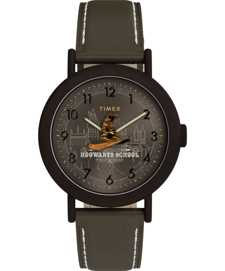 TW2Y77000 Harry Potter x Timex Weekender Sorting Hat 37mm Leather Strap Watch Primary Image