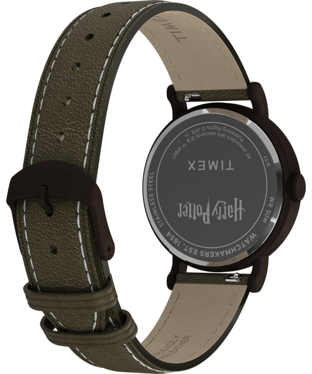 TW2Y77000 Harry Potter x Timex Weekender Sorting Hat 37mm Leather Strap Watch Caseback with Attachment Image