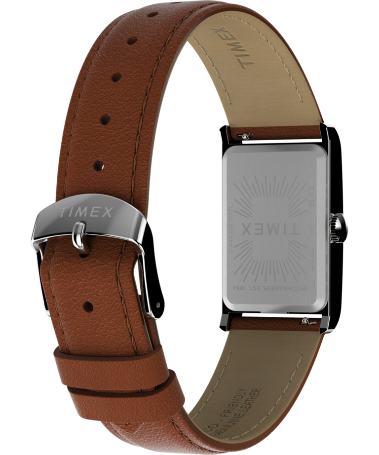 TW2Y78900 Timex® 1976 Lexington Reissue Inspired 21mm Leather Strap Watch Caseback with Attachment Image