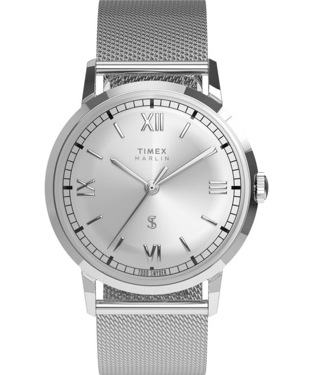 TW2Y83800 Todd Snyder x Timex Marlin® Mesh 34mm Stainless Steel Bracelet Watch Primary Image