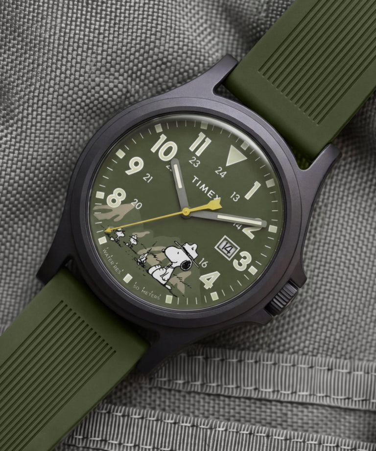TW2Y84600 Peanuts® x Timex Expedition® Acadia 40mm Silicone Strap Watch   Campaign Key Silhouettes (Beauty shots) Image