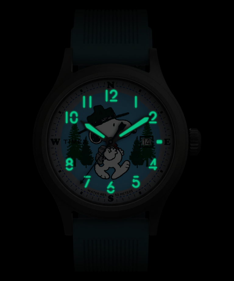 TW2Y84800 Peanuts® x Timex Expedition® Scout 40mm Silicone Strap Watch Indiglo On