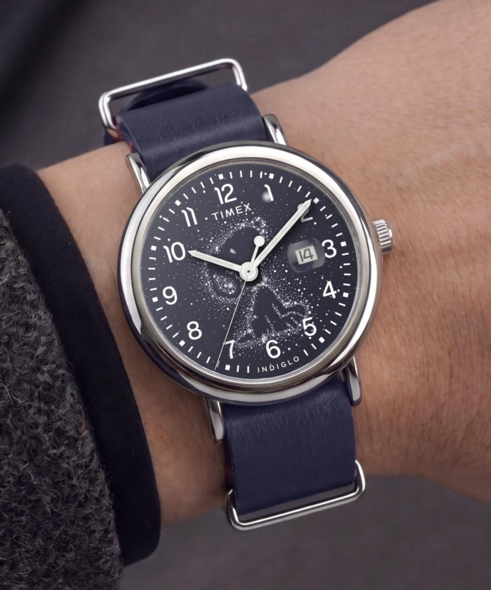 Peanuts® x Timex Weekender Astronomy 40mm Leather Strap Watch
