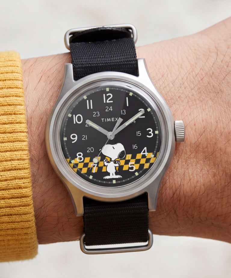 TW2Y85400 Peanuts® x Timex MK1® 36mm Fabric Strap Watch Primary Wrist Image