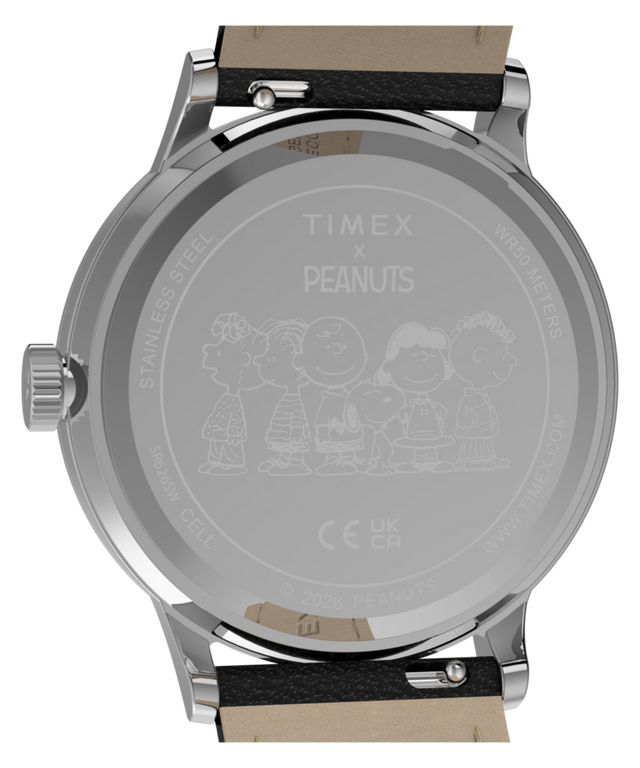 TW2Y85600 Peanuts® x Timex Waterbury Classic 40mm Leather Strap Watch  Caseback Image