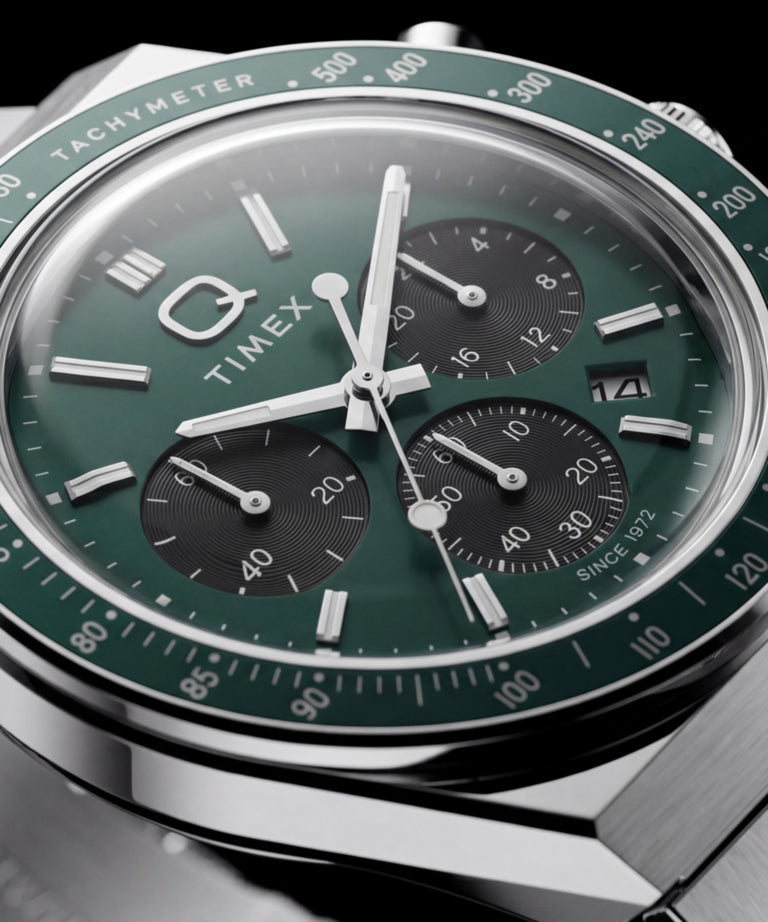 TW2Y88500 Q Timex Chronograph 40mm Stainless Steel Bracelet Watch   Alt Beauty Shot 4