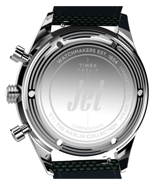 TW2Y89900 Marlin® Jet Chronograph 40mm Fabric Strap Watch  Caseback Image
