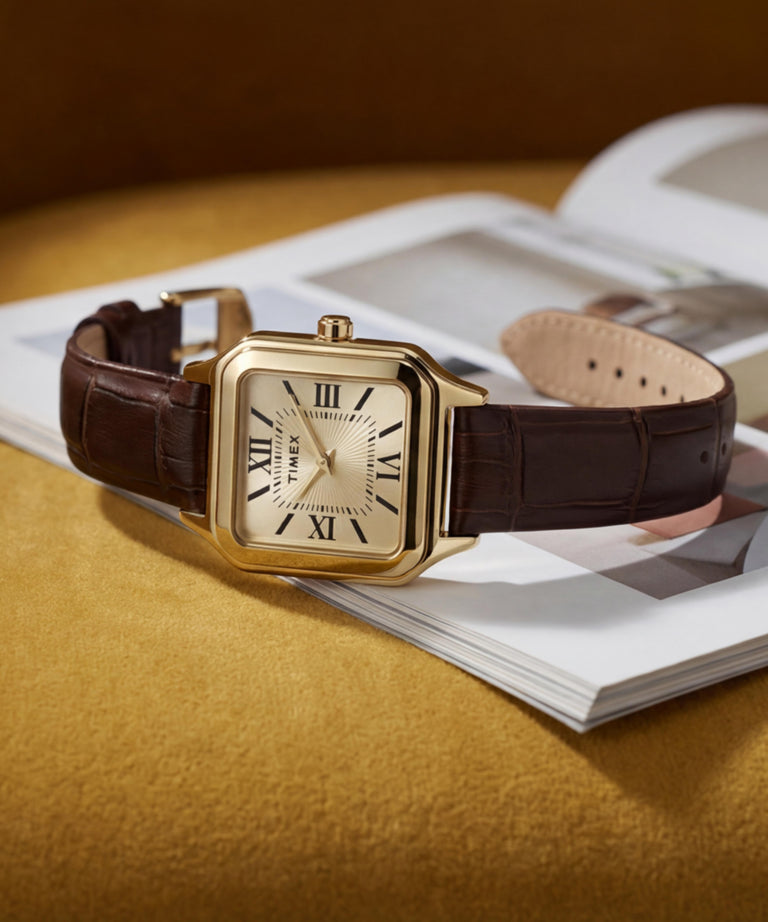 TW2Y90700 Addison 23mm Leather Strap Watch Campaign Key Silhouettes (Beauty shots) Image
