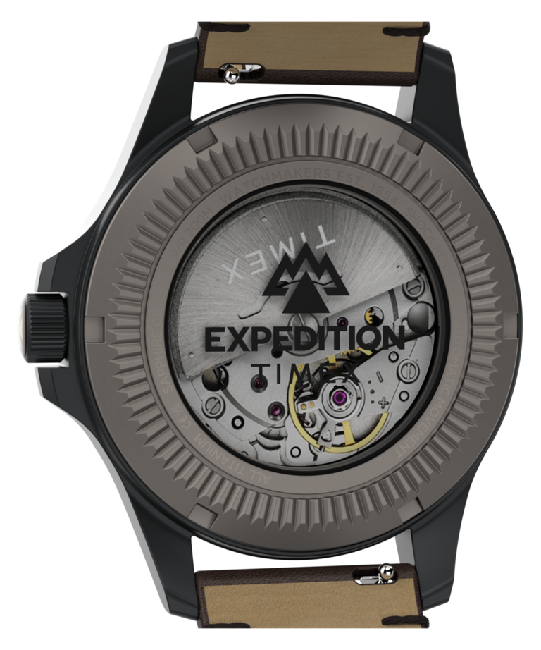 TW2Y90900 Expedition® Field Post Titanium Automatic 41mm Leather Strap Watch Caseback Image