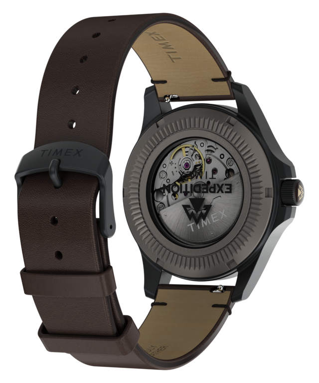 TW2Y90900 Expedition® Field Post Titanium Automatic 41mm Leather Strap Watch Caseback with Attachment Image