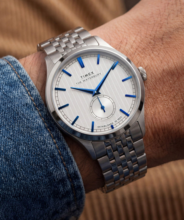 TW2Y91800 Waterbury Classic Sub-Second 39mm Stainless Steel Bracelet Watch Primary Wrist Image