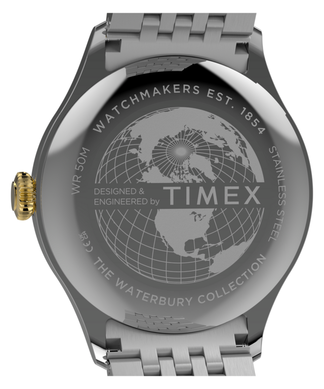 TW2Y91900 Waterbury Classic Sub-Second 39mm Stainless Steel Bracelet Watch Caseback Image