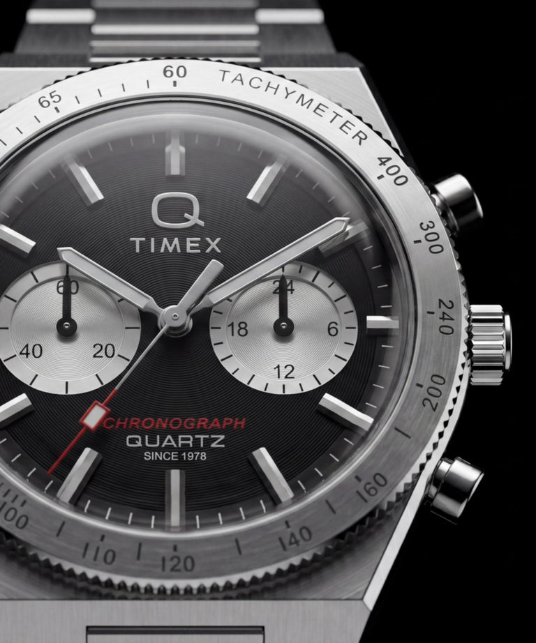 TW2Y93200 Q Timex Continental Chronograph 36mm Stainless Steel Bracelet Watch   Alt Beauty Shot 4