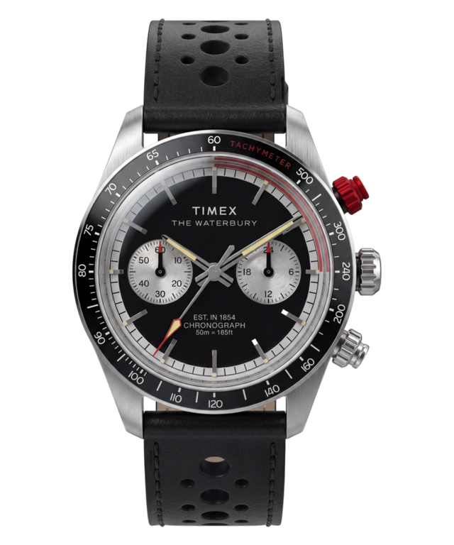TW2Y93300 Waterbury Heritage Chronograph 39mm Leather Strap Watch Primary Image