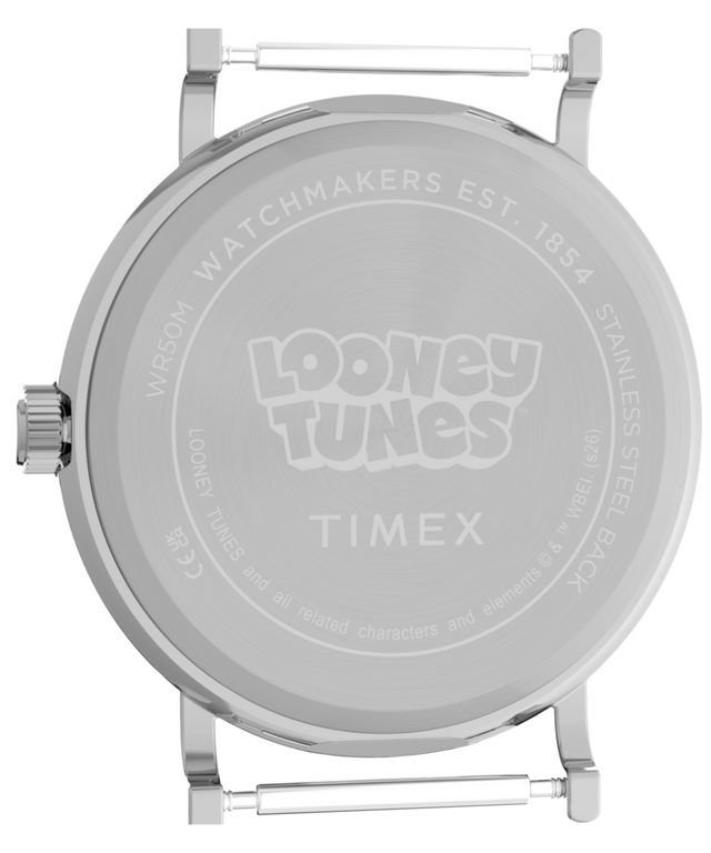 TW2Y99500 Looney Tunes Tweety Bird x Timex Weekender 38mm Fabric Strap Watch Indiglo On